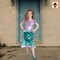 Toddler Classic Little Mermaid Ariel Costume Satiny Dress Fin Ruffle Character Cameo